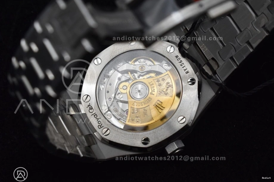 37mm 15450 Dial Oak ZF Blue Textured SA3120 Best SS SS Royal Edition Super Bracelet Clone on 1:1 0214